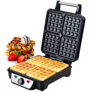 image of Geepas GWM36503UK 1100W 4 Slice Non-stick Waffle Maker - Silver