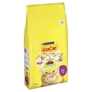 image of Go-Cat Chicken and Duck Dry Cat Food 2kg