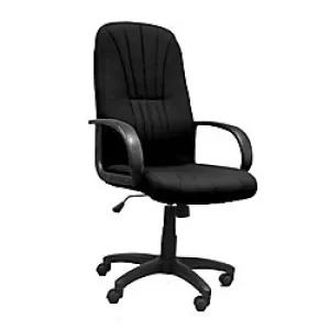 Image of Nautilus Designs Ltd. High Back Executive Armchair with Fan Stitch Design and Sculptured Back Black