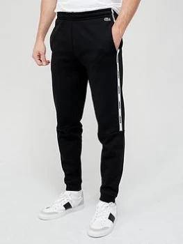 Image of Lacoste Logo Taping Joggers - Black, Size S, Men