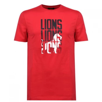 Image of Canterbury British and Irish Lions Graphic T Shirt Mens - Red/White