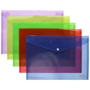 image of SECO 100 Oxo Biod Translucent Popper Wallet ASSTD Pack 5 50814SS