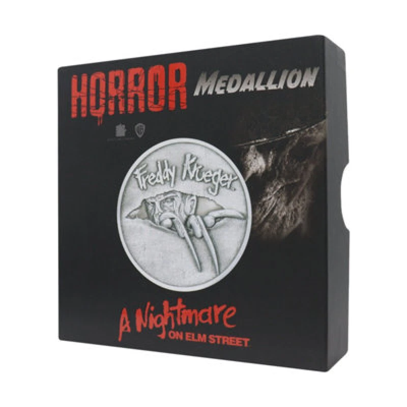 Image of A Nightmare On Elm Street Freddy Krueger Limited Edition Medallion Metallic Silver unisex