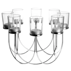 image of 8 Tealight Candle Holder Chrome M&amp;W