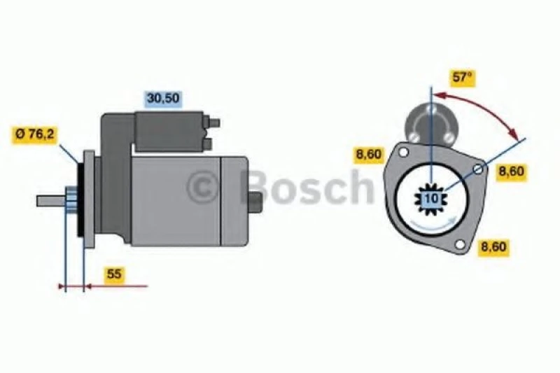 Image of Starter motor Bosch 0 986 016 340