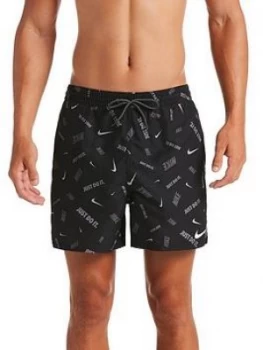 Image of Nike Swim 5" Logofetti Lap Swim Shorts - Black