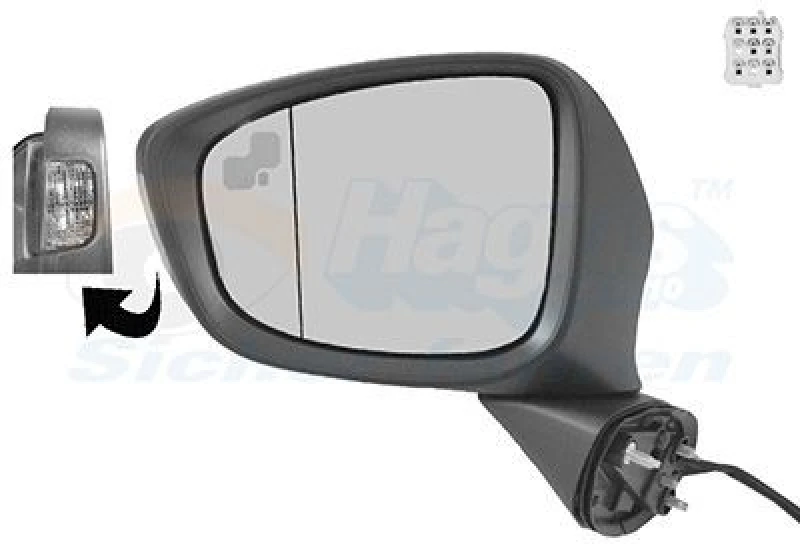 Image of VAN WEZEL Wing mirror VAN WEZEL 2780827