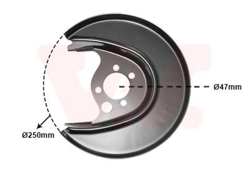 Image of VAN WEZEL Brake disc backing plate VAN WEZEL 5824373