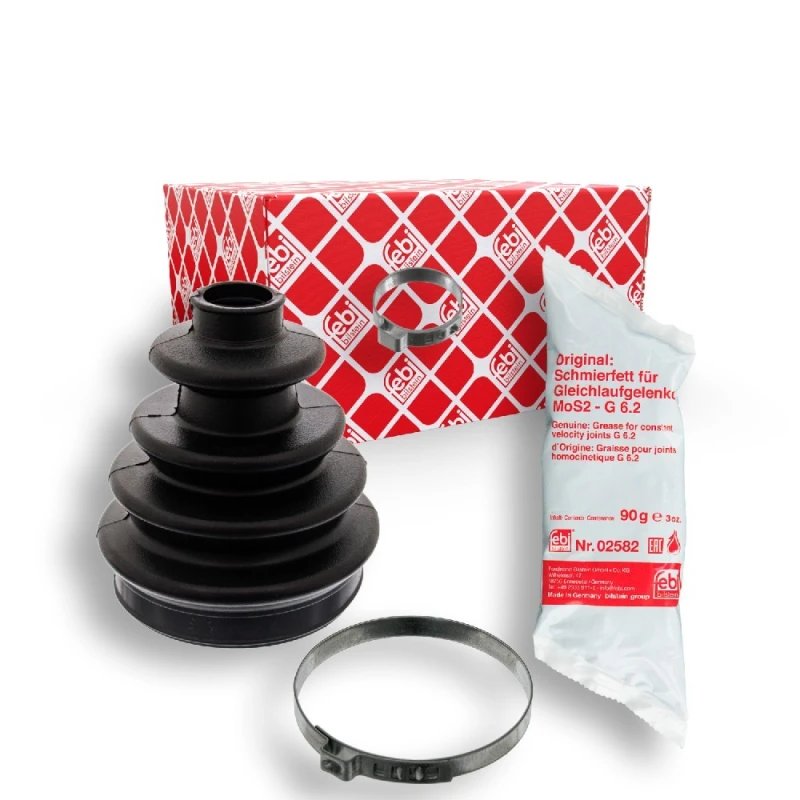 Image of FEBI BILSTEIN 02717 CV Boot Front Axle, Rubber Rubber Bellow,drive shaft (194)