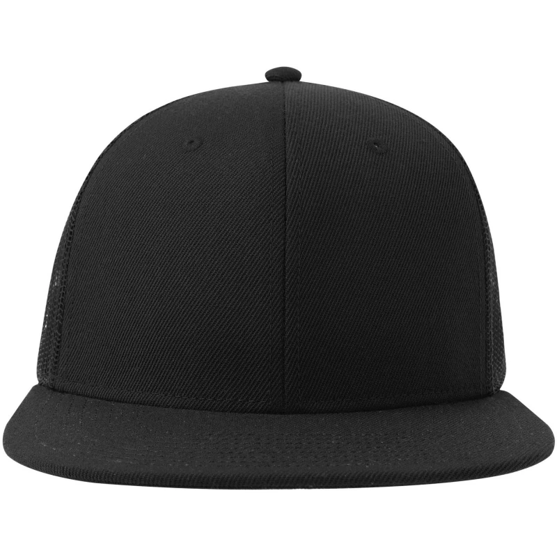 Image of Atlantis Atlantis Men Mesh 6 Panel Trucker Cap in Black One Size Male 5063527148919