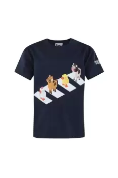 image of Crossy Road Official Character Crossing Design T-Shirt