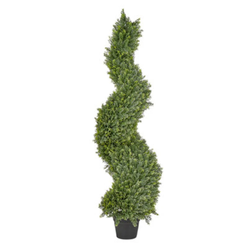 Image of Beliani Artificial Plant Cypress Spiral Tree 126cm Green