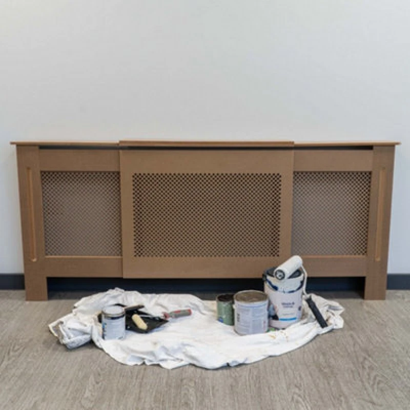 Image of Jack Stonehouse Diamond Unpainted Radiator Cover Mdf Wooden - Adjustable - 140-204Cm (W) X 81.5Cm (H) X 19Cm (D)