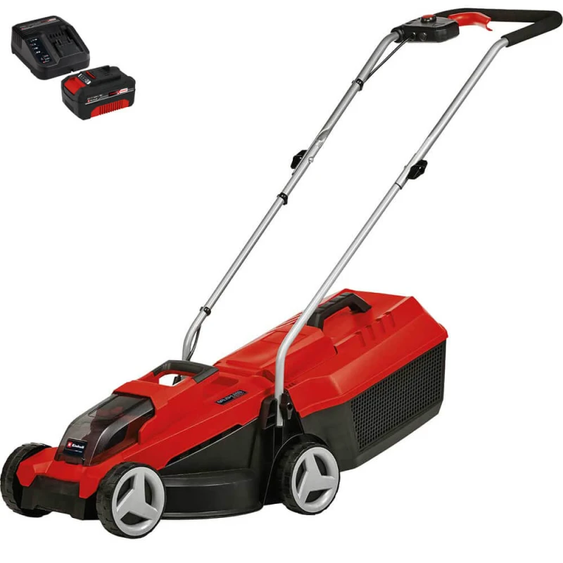 Image of Einhell GE-CM 18/32 Li 18v Cordless Brushless Rotary Lawnmower 320mm GE-CM 18/32 Li Batteries: 1 x 4ah Li-ion