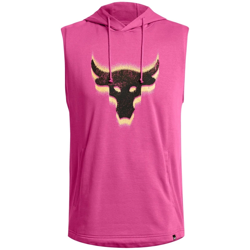 Image of Under Armour Mens Sleeveless Hoodie Pink male S
