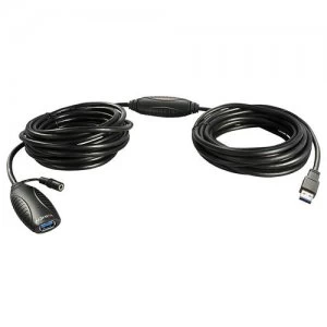Image of Lindy 43099 USB cable 15 m 3.2 Gen 1 (3.1 Gen 1) USB A Black