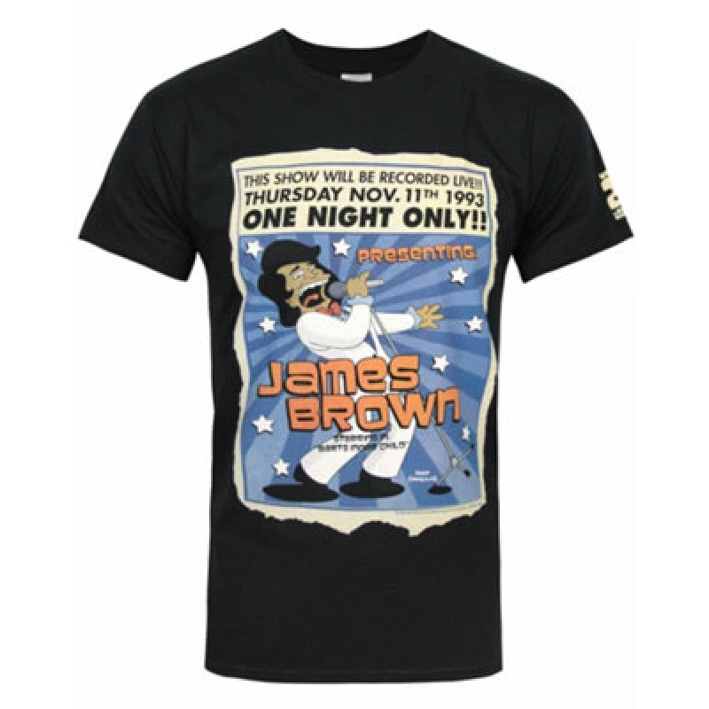 Image of The Simpsons The Simpsons Men Short Sleeved T-Shirt in Black Size: Medium Black M Male 5055779465821
