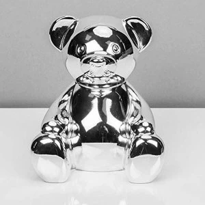 image of Bambino Silver Plated Teddy Bear Money Box