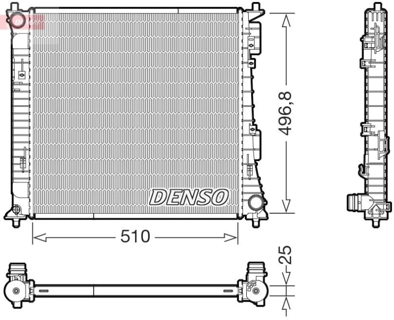 Image of DENSO Engine radiator DENSO DRM43017