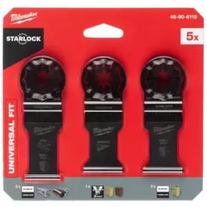 Image of 48906115 Starlock Universal Fit Multi-Tool Blade Set for Metal, Wood+Nails (3 Piece) 48906115 - Milwaukee