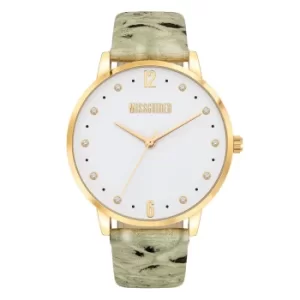 image of Missguided Green Snakeskin PU Strap Watch with White Dial