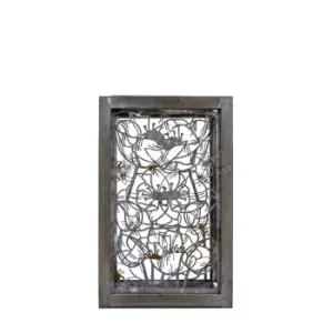 Image of Crossland Grove Floral Lantern Natural/Grey 210x210x335Mm
