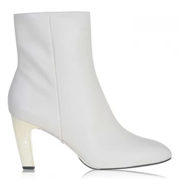 image of Reiss Sophia Boots - Ivory Calf