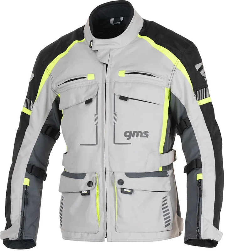 Image of GMS Everest 3in1 Motorcycle Textile Jacket, grey-yellow, Size 4XL for Men