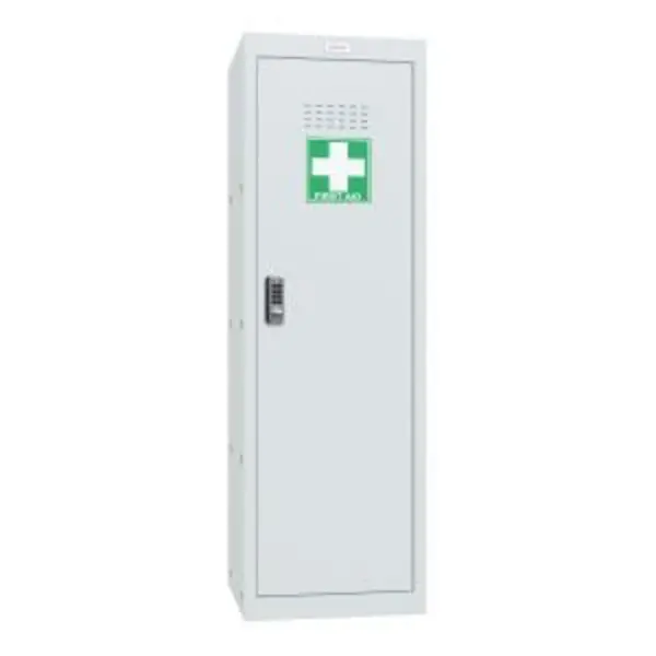 image of Phoenix MC Series Size 4 Cube Locker in Light Grey with Electronic