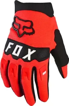 Image of FOX Dirtpaw Youth Motocross Gloves, black-red, Size L, black-red, Size L