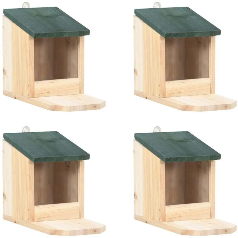 Image of VIDAXL Squirrel Houses 4 pcs Firwood Vidaxl 8719883979182