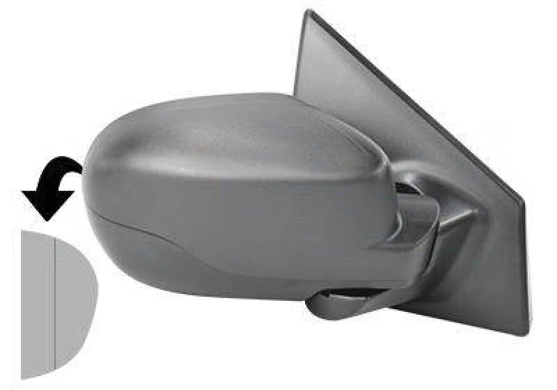 Image of VAN WEZEL 4333804 Wing mirror * HAGUS * Right, black, with temperature sensor Outside Mirror (50)