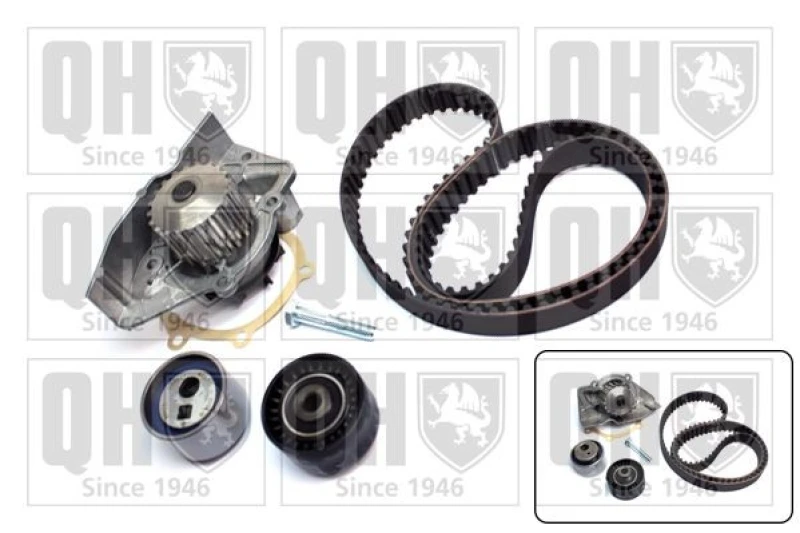 Image of QUINTON HAZELL Water pump and timing belt kit QUINTON HAZELL QBPK2401