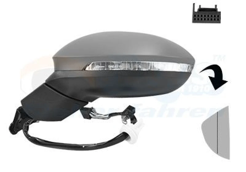 Image of VAN WEZEL Wing mirror VAN WEZEL 5711807