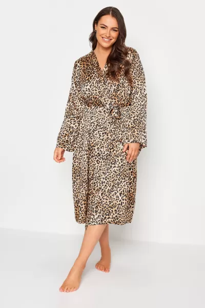 image of Printed Satin Robe