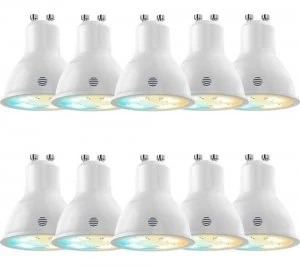 image of HIVE Active Light Cool to Warm White Bulb - GU10, Pack of 10, White