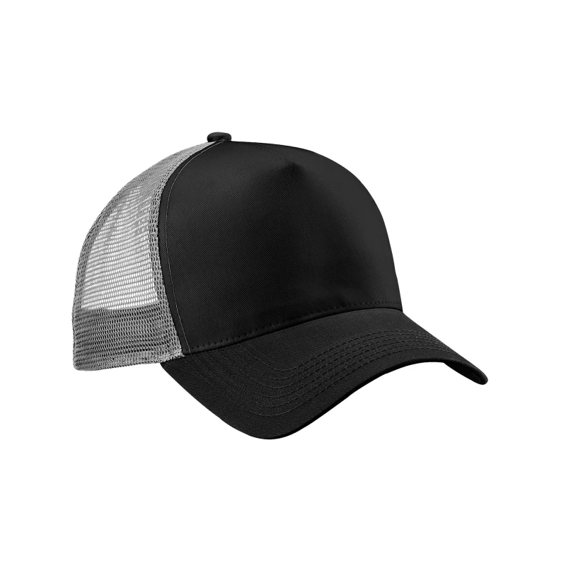 Image of Beechfield Beechfield Men Snapback Trucker Cap in Black One Size Male 5063377408034