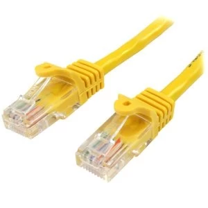 image of StarTech 45PAT50CMYL networking cable 0.5 m Cat5e U/UTP (UTP) Yellow