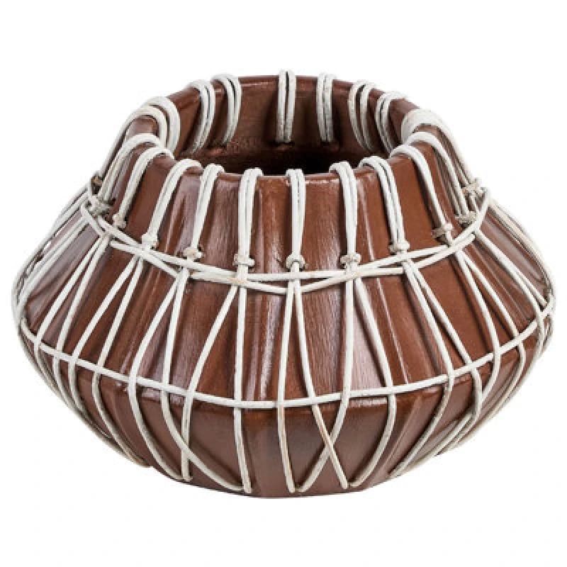 Image of Beliani Decorative Vase Kluet Ceramic 22cm Brown