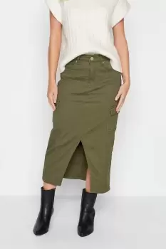 Image of Petite Cargo Midi Skirt
