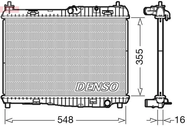 Image of DENSO Engine radiator DENSO DRM10043