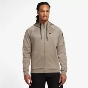 Image of Nike Therma-FIT Mens Full-Zip Fitness Hoodie - Brown