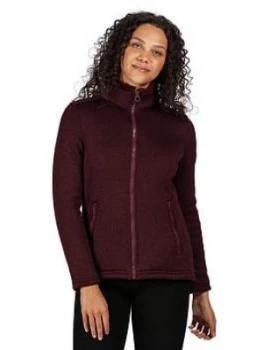 image of Regatta Razia Full Zip Fleece Jacket - Dark Burgundy , Dark Burgundy, Size 12, Women