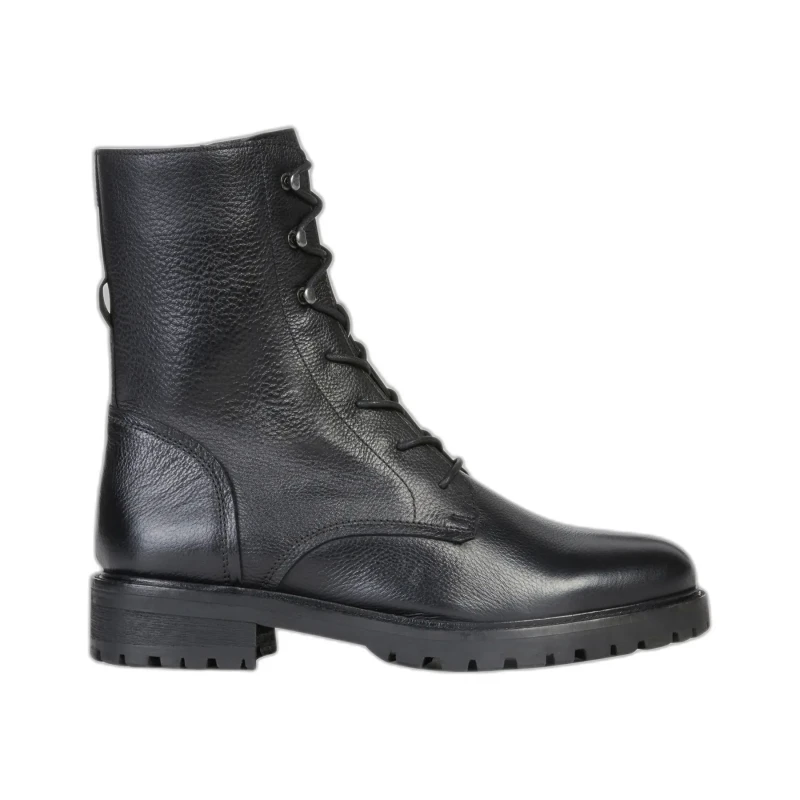 Image of Geox Hoara Leather Ankle Boots Black Women 36 (3.5);41 (7);40 (6.5);39 (5.5 to 6);38 (5);37 (4)