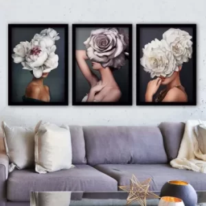 Image of 3SC159 Multicolor Decorative Framed Painting (3 Pieces)