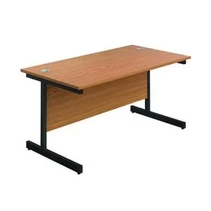 Image of Jemini Rectangular Single Upright Cantilever Desk 1400x800x730mm Nova