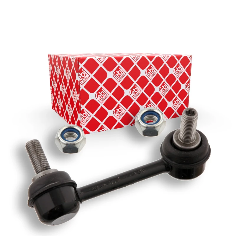 Image of FEBI BILSTEIN 28052 Anti-roll bar link OE Turbo NEW, Rear Axle Left Steel Link Stabiliser (3229)