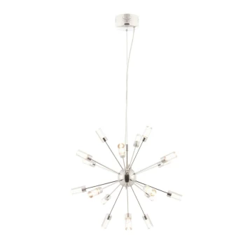 Image of Endon Directory Lighting - Endon Glacier - LED 18 Light Spherical Pendant Chrome, Acrylic With Bubbles