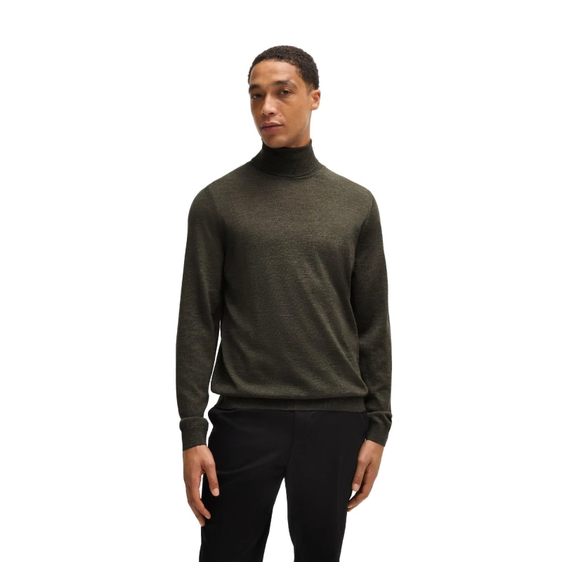 Image of Boss Mens Musso P Crew Sweatshirt Crew Sweaters S Green 52319717350