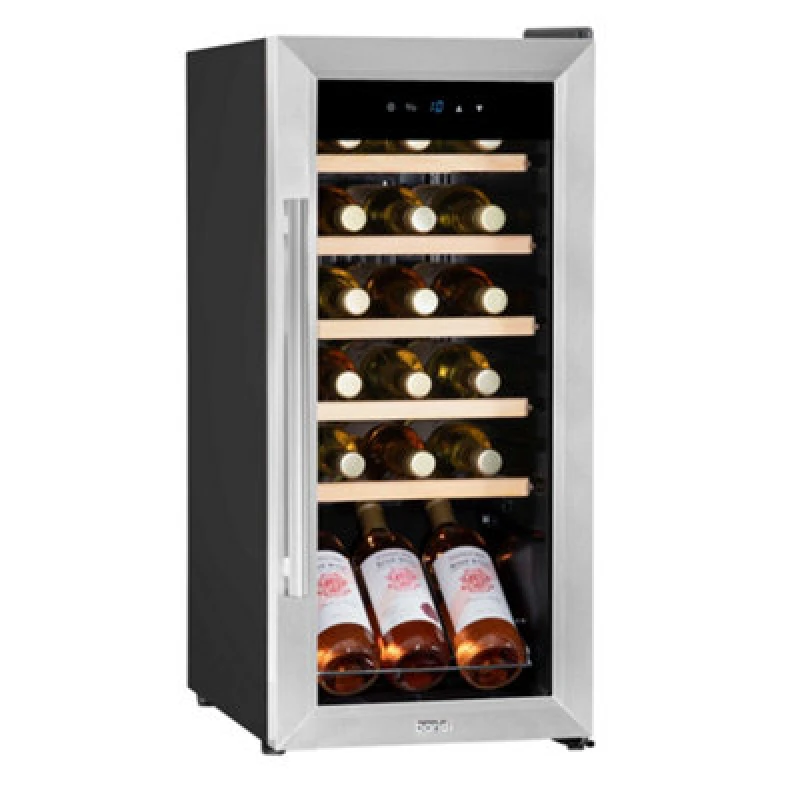 Image of Dellonda Baridi 18 Bottle Wine Fridge Cooler & Touch Control, LED Light, Stainless Steel